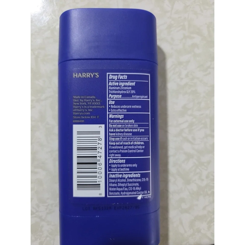 (1 PACK) Harry's Extra-Strength Antiperspirant Deodorant for Men, Stone, 2.5 oz